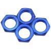 4Pack Share Goo Metal 12mm to 17mm Wheel Hex Drive Hub Adapter Conversion 15mm Offset Extension Compatible with Tamiya Axial RC4WD Traxxas HPI Himoto HSP 1/10 RC Car Buggy Truck Tires (Blue) view 3