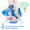 iPlay, iLearn Bouncy Pals Kid Shark Bouncy Balls, Toddler Hammer Head Shark Bouncing Ball W/Handle, Outside Ride Hopper Toy, Outdoor Active Hopping Jumper, Birthday Gift 2 3 4 5 6 Year Old Boy Girl view 4