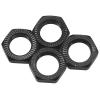 4Pack Share Goo Metal 12mm to 17mm Wheel Hex Drive Hub Adapter Conversion 15mm Offset Extension Compatible with Tamiya Axial RC4WD Traxxas HPI Himoto HSP 1/10 RC Car Buggy Truck Tires (Black) view 3