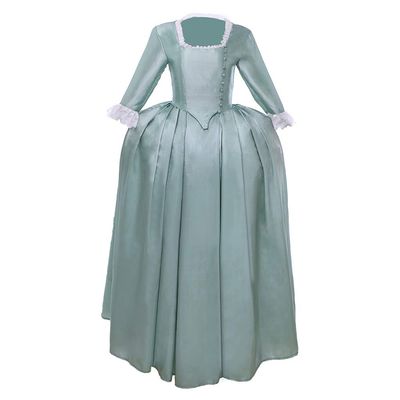 1791's lady Women's Elizabethan Dress Marie Antoinette Musical Hamilton Costume Vintage Dress Green-XL