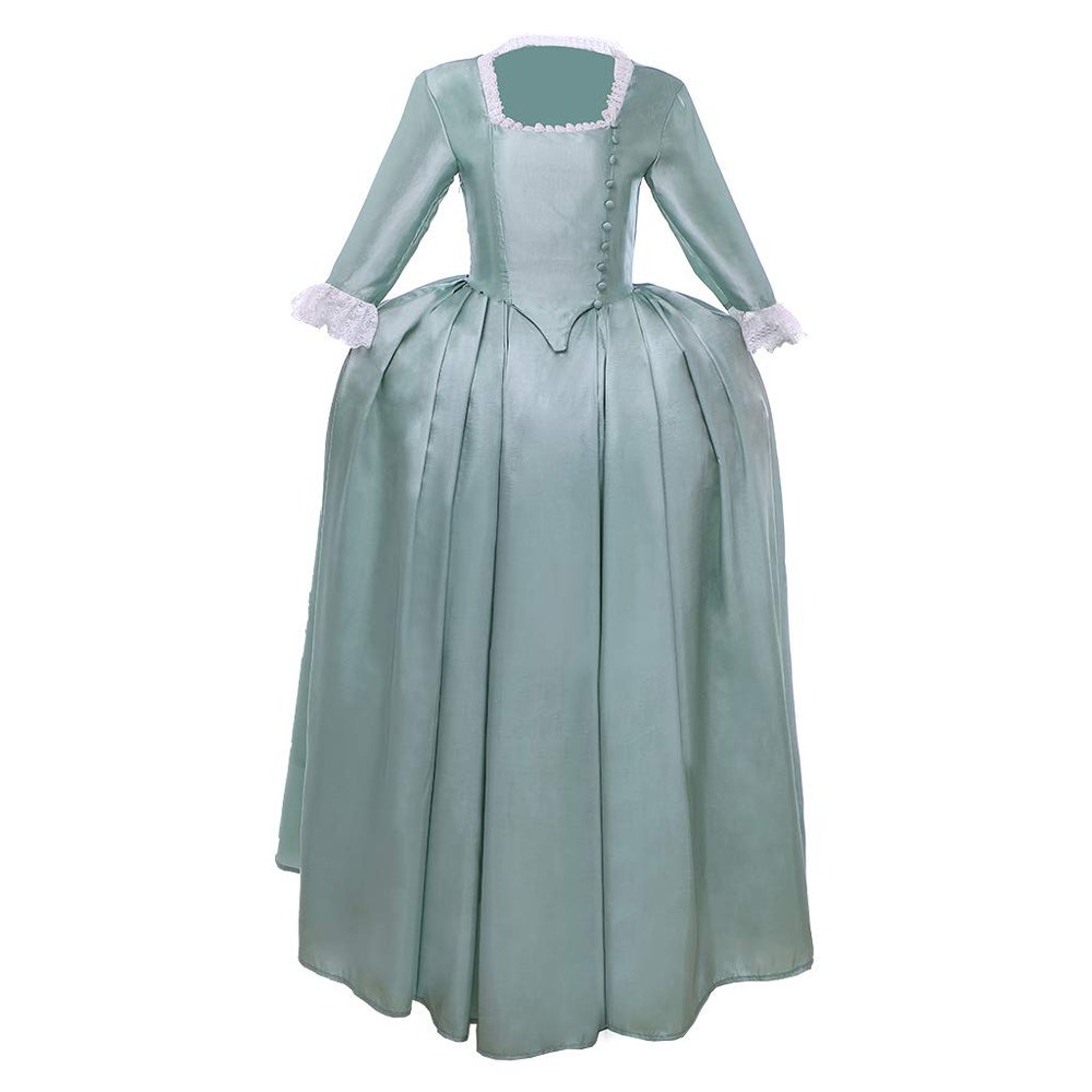 1791's lady Women's Elizabethan Dress Marie Antoinette Musical Hamilton Costume Vintage Dress Green-XL