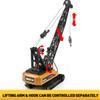 duturpo 1/50 Scale Metal Diecast Crane Truck Toy, Metal Construction Vehicles Crane Machine Model Toy for Boys view 4