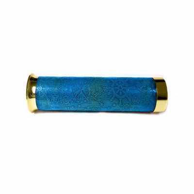 A.A.Nauticals Vintage Nautical Maritime Brass Kaleidoscope( Flat Cylinder, Gift Item) (Blue)