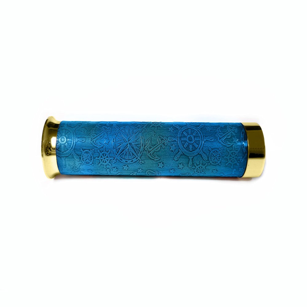 A.A.Nauticals Vintage Nautical Maritime Brass Kaleidoscope( Flat Cylinder, Gift Item) (Blue)