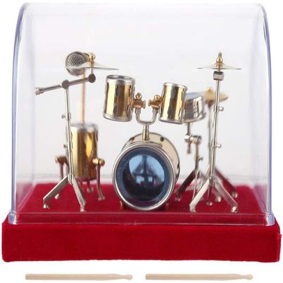 Drum Model, Miniature Musical Instrument Drum Model Display Mini Ornaments Crafts Home Decoration