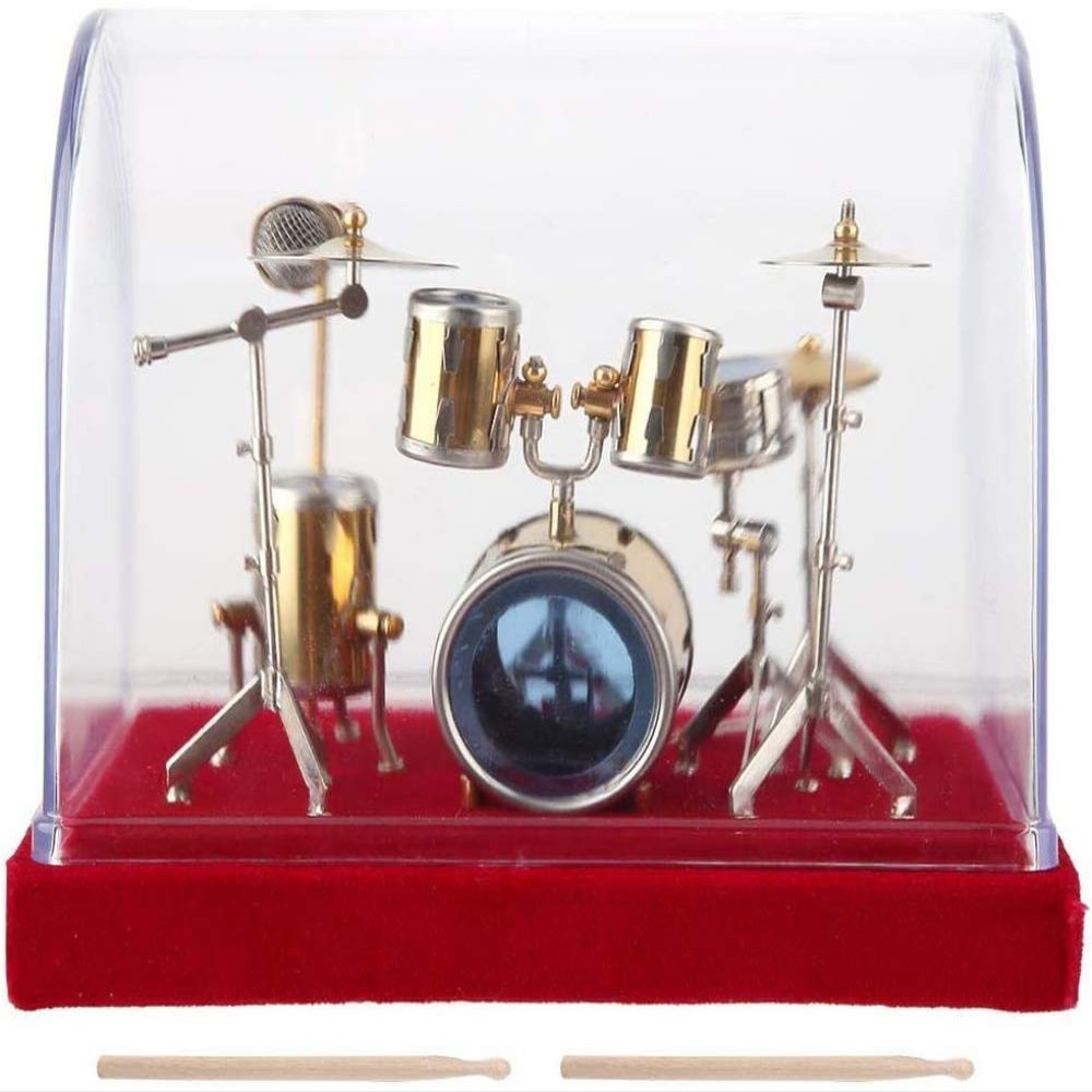 Drum Model, Miniature Musical Instrument Drum Model Display Mini Ornaments Crafts Home Decoration