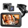 Itomoro 2026 Upgraded Baby Car Camera Monitor [1080P HD & IR Night Vision] 360 Rotation & 150 Wide Clear View Car Seat Camera for Baby Rear Facing, Easy Install & Baby Shower Must-Have view 1