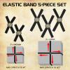 ENHANCE Board Game Bands - Elastic Box Bands with Durable Textured Grip to Keep Lids Closed on Board Boxes, Tabletop/Card Games Without Rubbing During Travel & Storage (Set of 5) view 2