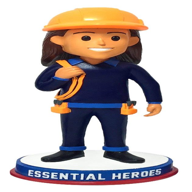 Electrician Cable Essential Heroes Bobblehead Female Light Skin Tone