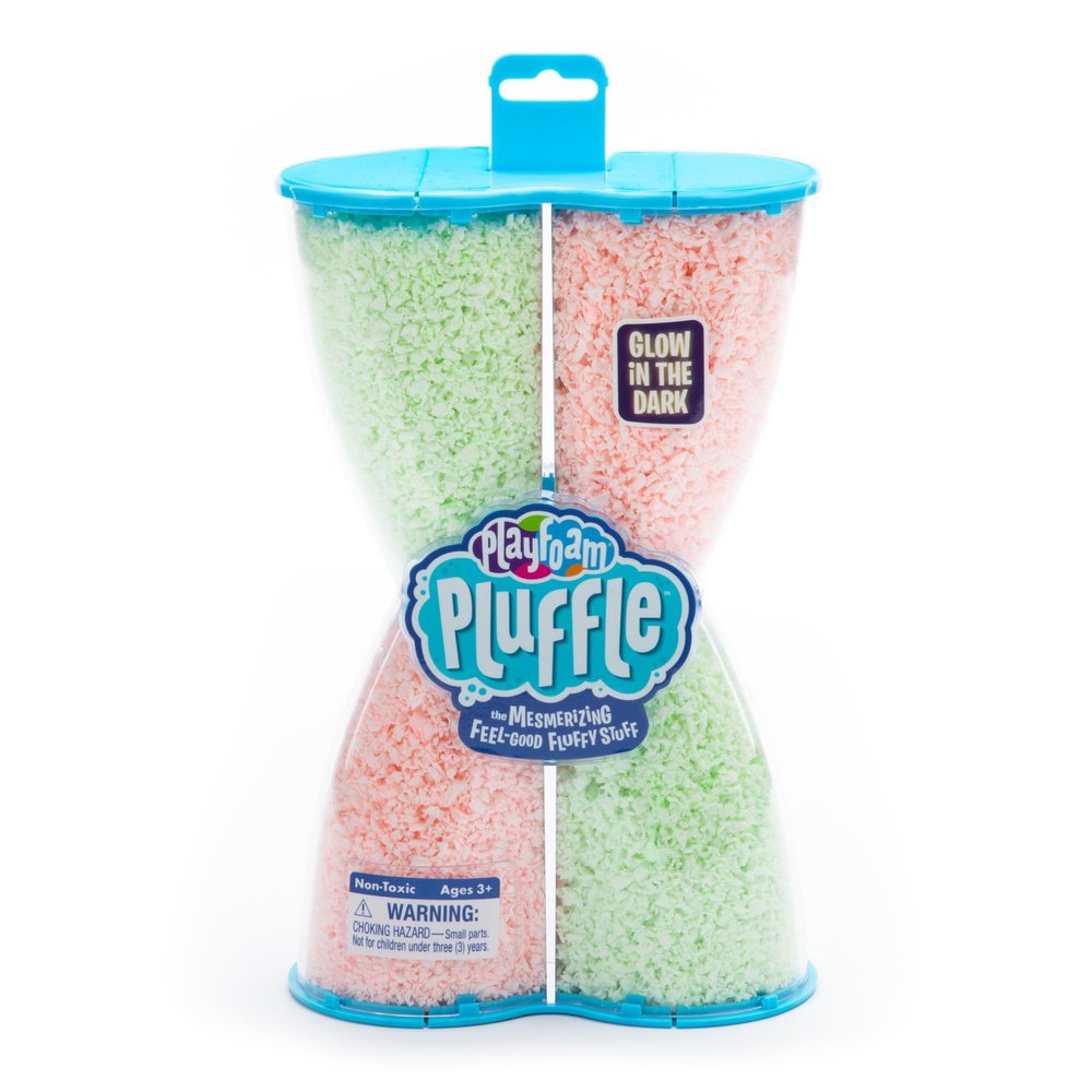 Educational Insights Pluffle Glow-in-The-Dark - Sensory Bin Foam Set, No Mess Alternative to Sand Toys & Slime for Toddlers at Home or in The Classroom, Fun Sensory Table Filler, Gift for Ages 3+