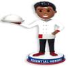 Chef Food Prep Cook Essential Heroes Bobblehead Male Dark Skin Tone view 1