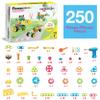 PicassoTiles STEM Learning Toys 250 Piece Building Block Kids Construction Engineering Kit Toy Blocks Children Early Education Playset w/Free IdeaBook, Power Drill, Clickable Ratchet, Age 3+ PTN250 view 3