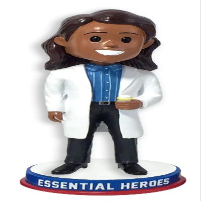 Pharmacist Essential Heroes Bobblehead Female Dark Skin Tone