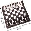 CHUNYAN Chess Set for Adults 51X51Cm-Black and White Aggravated Adult Barreled Portable, Leather Chess, Professional Education Version, Especially for Beginners Training Games view 2