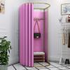 YXYECEIPENO Standing Work Clothes Changing Room Changing Room Camp Toilet Changing Room Dressing Room Curtain Kit and Metal Frame Foldable Simple Dressing Room (15 Colors, Size: 80x200cm) view 1