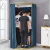YXYECEIPENO Standing Work Clothes Changing Room Changing Room Camp Toilet Changing Room Dressing Room Curtain Kit and Metal Frame Foldable Simple Dressing Room (15 Colors, Size: 80x200cm) view 2