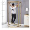 YXYECEIPENO Standing Work Clothes Changing Room Changing Room Camp Toilet Changing Room Dressing Room Curtain Kit and Metal Frame Foldable Simple Dressing Room (15 Colors, Size: 80x200cm) view 4