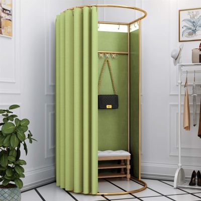 YXYECEIPENO Standing Work Clothes Changing Room Changing Room Camp Toilet Changing Room Dressing Room Curtain Kit and Metal Frame Foldable Simple Dressing Room (15 Colors, Size: 80x200cm)