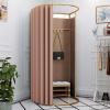 YXYECEIPENO Standing Work Clothes Changing Room Changing Room Camp Toilet Changing Room Dressing Room Curtain Kit and Metal Frame Foldable Simple Dressing Room (15 Colors, Size: 80x200cm) view 1