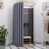 YXYECEIPENO Standing Work Clothes Changing Room Changing Room Camp Toilet Changing Room Dressing Room Curtain Kit and Metal Frame Foldable Simple Dressing Room (15 Colors, Size: 80x200cm) view 1