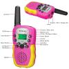 Retevis RA18 Kids Walkie Talkies, Walkie Talkie Toys for 6-12 Year Old Girls Boys, 22 CH, Built-in Flashlight, Girls Christmas Birthday Gifts, Outdoor Garden Camping Family Trip(Pink 2 Pack) view 3