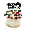 11 Pcs Video Game Happy Birthday Cake Toppers Cupcake Decorations Set Game Controllers Cake Decorations Picks for Man Or Kids Game Themed Birthday Party Supplies view 1