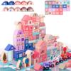 CICITOYWO Wooden Building Blocks Set Wood Kids Construction Stacker Stacking Preschool Learning Educational Preschool Toys Kit for Toddler 3+ Year Old Boy and Girl Gifts view 1