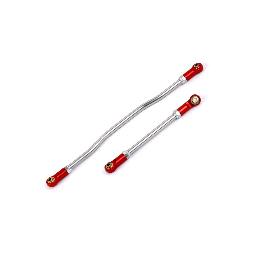 Aluminum Steering Links Kit for Axial Capra 1.9 UTB RC Crawler Upgrade (Red)