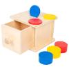 Adena Montessori Coin Box,Object Permanence Box Toys for 1 Year Old Baby Coins,Wooden Montessori Ball Drop Developmental Toys for 6-12 Month Infant,Learning Kids Gifts(Typical Drawer Comes Out) view 1