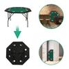 LUCKYERMORE 48" Folding Poker Table, Professional 8 Player Casino Poker Table w/Cup & Foldable Leg, Octagon Texas Hold'em Poker Mat for Blackjack, Club, Family Games view 2