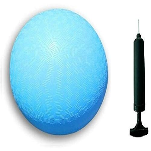 Toys+ 8.5 Inch Playground Balls Red, Blue, Green, Yellow and Rainbow! (1 Ball, BluePump)