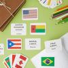 Blue Panda 205 Country Flags Flash Cards - 2.5 x 3.5 in Double-Sided Cards - Geography Learning for Kids with Capitals & Continents - World Flag Recognition view 3
