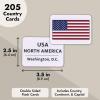 Blue Panda 205 Country Flags Flash Cards - 2.5 x 3.5 in Double-Sided Cards - Geography Learning for Kids with Capitals & Continents - World Flag Recognition view 4