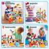 Marble Run for Kids,135 PCS Marble Maze Track Set - Educational Building Block Toys Set for Boys Girls STEM Learning (75 Blocks + 60 Marbles) view 3