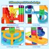 Marble Run for Kids,135 PCS Marble Maze Track Set - Educational Building Block Toys Set for Boys Girls STEM Learning (75 Blocks + 60 Marbles) view 4