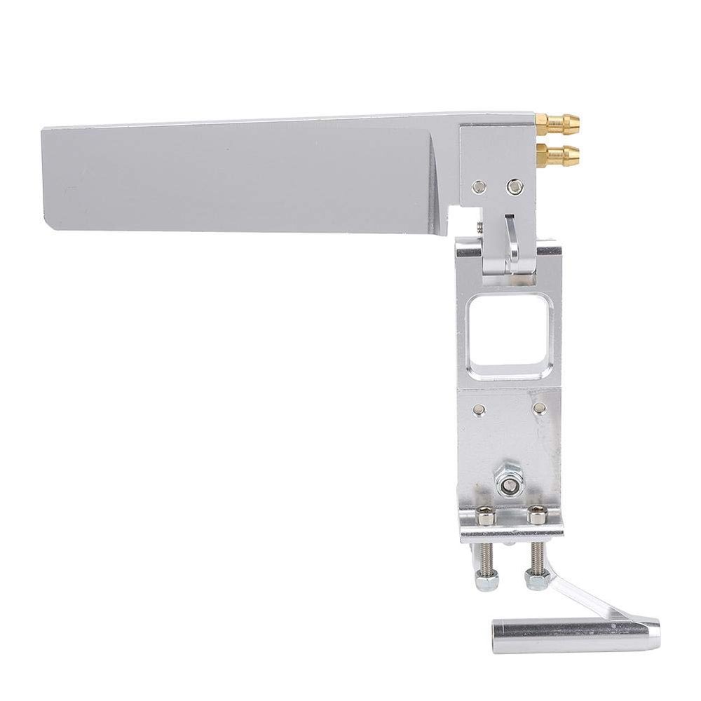 Wosume Suction Rudder, Adjustable Lightweight Rudder for RC Boat, 1 PCS Anti-Corrosion Aluminum Alloy DIY for RC Boat(Silver)