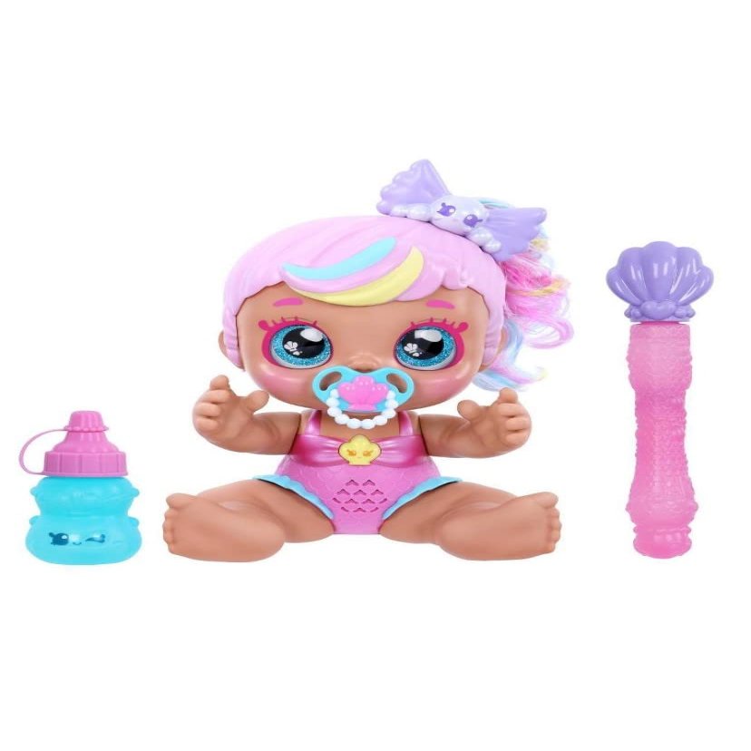 Kindi Kids Electronic 6.5" Doll and 2 Accessories - Poppi Pearl Bubble 'N' Sing