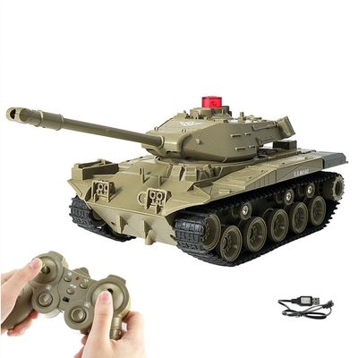WEECOC RC Tank Military Truck Vehicles RC Car 2.4Ghz Radio Controlled Military Battle Tank Toy 270Rotational Realistic Sounds Electronics Hobby Toys for Kids Boys (Green)