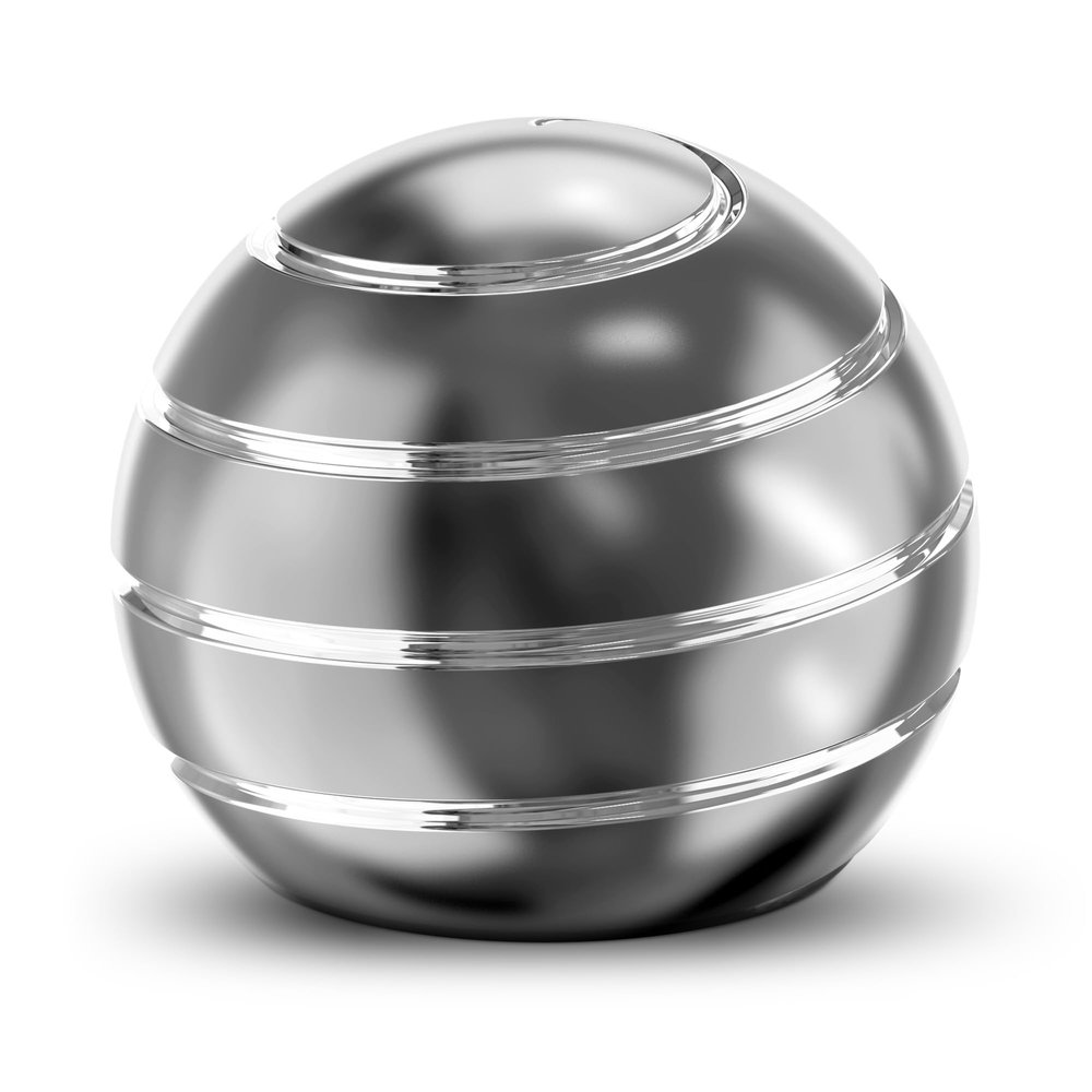 Kryfa Desk Fidget Toy, Kinetic Desk Toy Ball, Desk Fidgets for Office for Adults, Fidgets for Kids 8-12 (1.54", Grey)