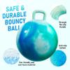 U&C Planet Hopper Ball 18 inches Bouncy Ball with Handle for Kids Age 3-6 Hoppity Hop Sit and Bounce Jumping Hopping with Pump and Gift Box Great Gift for Birthday Christmas, Clouds view 3