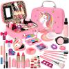 Kids Makeup Kit for Girl, Washable Make Up Set Girl Toys, Real Girls Makeup Kit, Princess Children Toddler Make Up Set with Cosmetic Case Christmas Birthday Gift for Girls Age 4 5 6 7 8 Year Old view 1