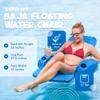 TRC Recreation Folding Baja Chair Foam Swimming Pool Float, Portable Super Soft Floating Lounger with 2 Cup Holders for Beach Essentials, Bahama Blue view 2