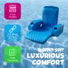 TRC Recreation Folding Baja Chair Foam Swimming Pool Float, Portable Super Soft Floating Lounger with 2 Cup Holders for Beach Essentials, Bahama Blue view 3