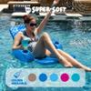 TRC Recreation Folding Baja Chair Foam Swimming Pool Float, Portable Super Soft Floating Lounger with 2 Cup Holders for Beach Essentials, Bahama Blue view 4