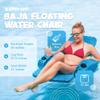 TRC Recreation Folding Baja Chair Foam Swimming Pool Float, Portable Super Soft Floating Lounger with 2 Cup Holders for Beach Essentials, Marina Blue view 3