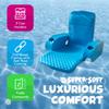 TRC Recreation Folding Baja Chair Foam Swimming Pool Float, Portable Super Soft Floating Lounger with 2 Cup Holders for Beach Essentials, Marina Blue view 4