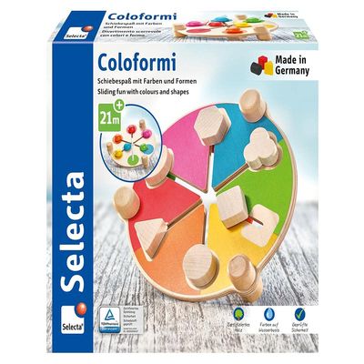 Coloformi, Schiebespa mit Farben und Formen, 7.5 inch: Selecta Holzspielzeug Kleinkindwelt