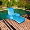 TRC Recreation Super Soft Adjustable Pool Recliner Float Portable Comfortable Chair Lounger with Cup Holders for Swimming Pool Essentials, Marina Blue view 2
