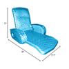 TRC Recreation Super Soft Adjustable Pool Recliner Float Portable Comfortable Chair Lounger with Cup Holders for Swimming Pool Essentials, Marina Blue view 3