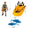 ArtCreativity Small Aquatic Play Set for Kids, Cool Playset with Action Figure, Floating Boat, and 2 Fish, Fun Bathtub Toys for Kids, Great Birthday Gift for Children view 3